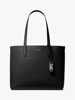 Кожаная большая сумка Michael Kors Eliza, черная