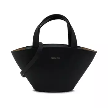 Кожаная большая сумка Patrizia Pepe, черный