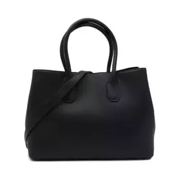 Кожаная большая сумка Patrizia Pepe, черный