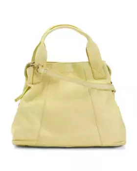 Кожаная большая сумка-портфель Ada тройного типа с ремнем на плечо American Leather Co., зеленый