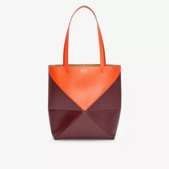Кожаная большая сумка Puzzle Fold Loewe, оранжевый