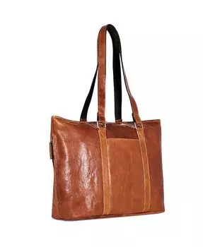 Кожаная большая сумка-шоппер Voyager Jack Georges, желтый