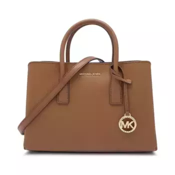 Кожаная большая сумка sm-ранец Michael Kors, коричневый