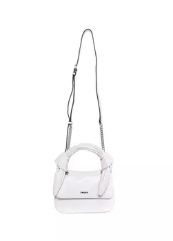 Кожаная черная женская сумка Dkny