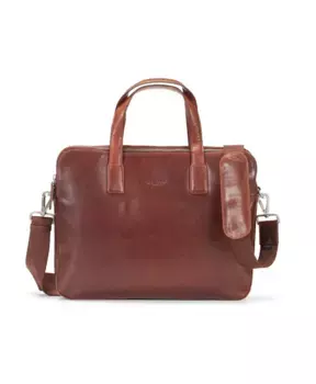 Кожаная деловая сумка для ноутбука Howard London, коричневый