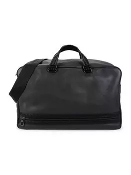 Кожаная дорожная спортивная сумка Bottega Veneta, серый