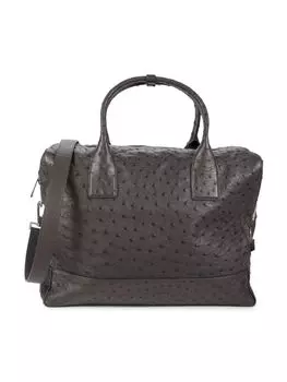 Кожаная дорожная спортивная сумка Bottega Veneta, серый