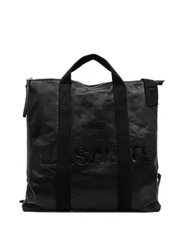 Кожаная дорожная сумка AllSaints, черный