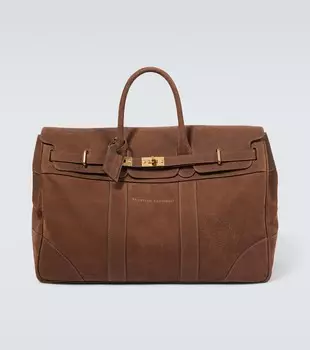 Кожаная дорожная сумка Duffel Brunello Cucinelli, коричневый