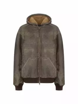 Кожаная дубленка Balenciaga, коричневый