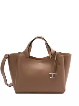 Кожаная двухсторонняя сумка Tod's, коричневый