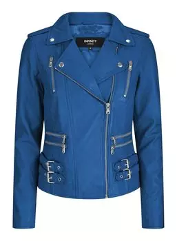 Кожаная гоночная байкерская куртка TruClothing, синий