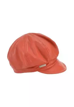 Кожаная кепка газетчика 18331-0 SEEBERGER, цвет Rost