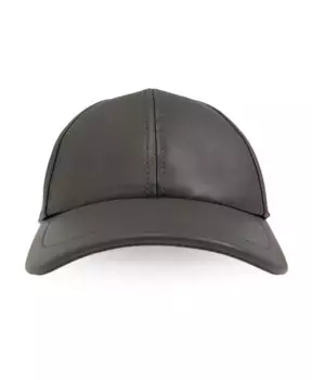 Кожаная кепка Yves Salomon, серый