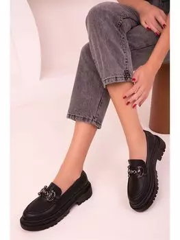 Кожаная классическая Женская обувь на толстой подошве Soho Exclusive