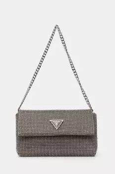 Кожаная клатч Zalina Guess, серебряный