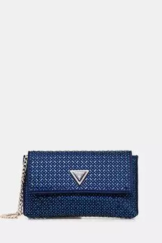 Кожаная клатч Zalina Guess, темно-синий