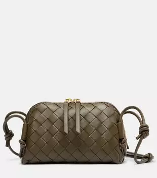 Кожаная концертная сумка через плечо Bottega Veneta, Cypress-Gold