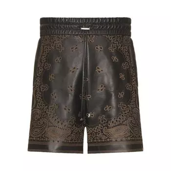 Кожаная короткая бандана Amiri, цвет Черный