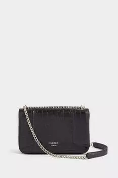 Кожаная корзина Eloise на длинном ремне из коллекции Convertible Osprey London, черный