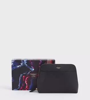 Кожаная косметичка Luna среднего размера OSPREY LONDON, черный