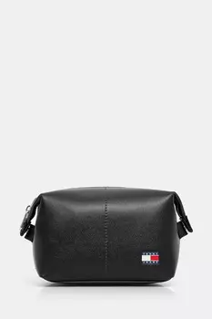 Кожаная косметичка Tommy Jeans, черный