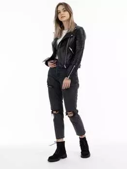 Кожаная косуха Dreimaster, черный