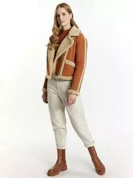 Кожаная косуха Dreimaster, коричневый