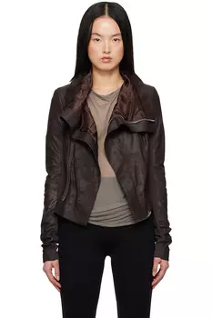 Кожаная косуха Hollywood Naska Rick Owens, цвет mahogany