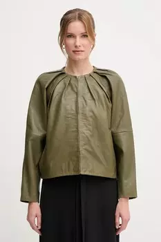 Кожаная косуха Pedro del Hierro, зеленый