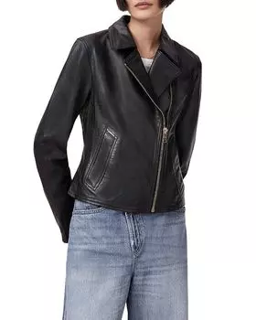 Кожаная косуха Vela ALLSAINTS, черный