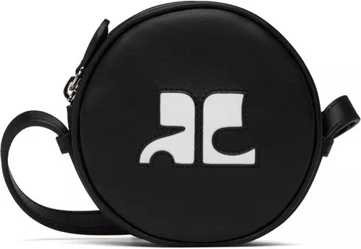Кожаная круглая сумка Reedition Courreges