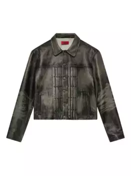 Кожаная куртка 424, черный