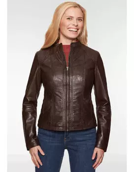 Кожаная куртка 7eleven Amera, темно коричневый
