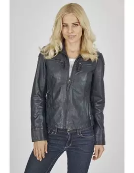Кожаная куртка 7eleven Ana, темно синий