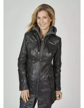 Кожаная куртка 7eleven Bresco, черный