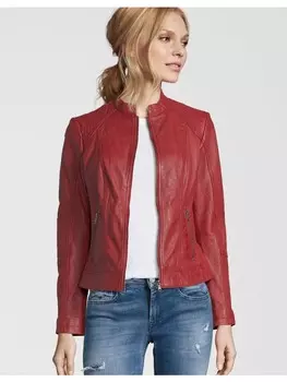 Кожаная куртка 7eleven CONA, красный