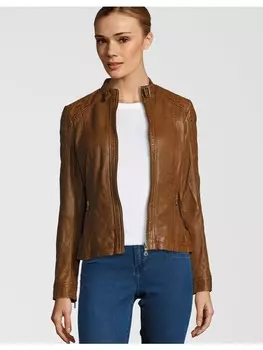 Кожаная куртка 7eleven ELIZA, коричневый