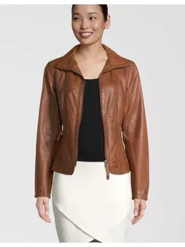 Кожаная куртка 7eleven GRACE, коричневый