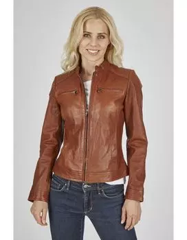 Кожаная куртка 7eleven Greta, коньячный