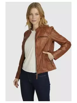 Кожаная куртка 7eleven, коричневый