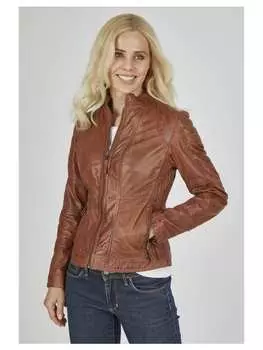 Кожаная куртка 7eleven, коричневый