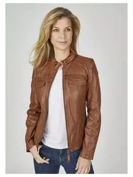 Кожаная куртка 7eleven, коричневый