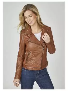 Кожаная куртка 7eleven, коричневый