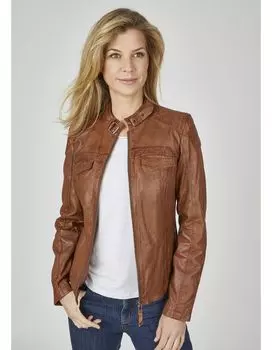 Кожаная куртка 7eleven Mila, коньячный