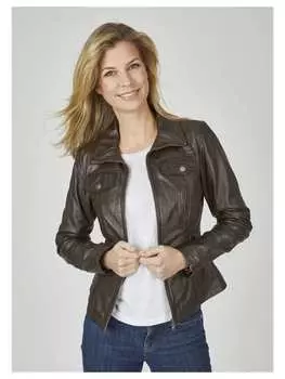 Кожаная куртка 7eleven, темно-коричневый