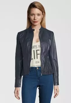 Кожаная куртка 7eleven, темно-синий