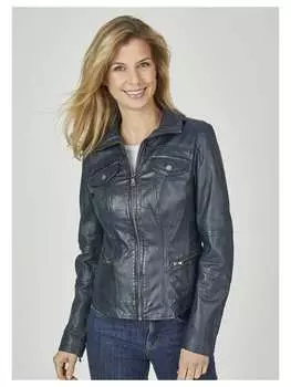 Кожаная куртка 7eleven, темно-синий