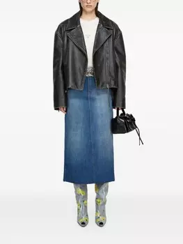 Кожаная куртка Acne Studios, черный