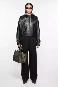 Кожаная куртка Acne Studios, черный